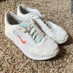 Nike White and Red Athletic Shoes